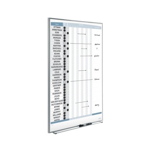 Quartet 34" x 23" 36-Name Matrix In/Out Board - QRT-33705