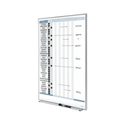Quartet 34" x 23" 36-Name Matrix In/Out Board - QRT-33705