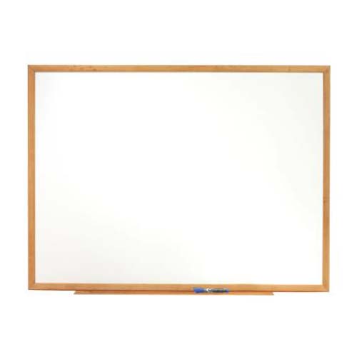 Quartet 36" x 23" Oak Frame Standard Whiteboard - S573