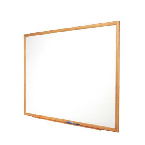 Quartet 36" x 23" Oak Frame Standard Whiteboard - S573