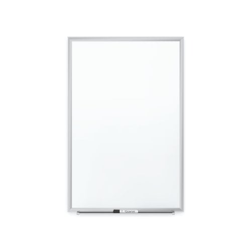 Quartet 4' x 3' Premium DuraMax Porcelain Magnetic Whiteboard with Silver Aluminum Frame - 2544