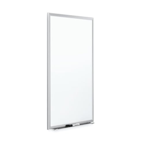 Quartet 4' x 3' Premium DuraMax Porcelain Magnetic Whiteboard with Silver Aluminum Frame - 2544