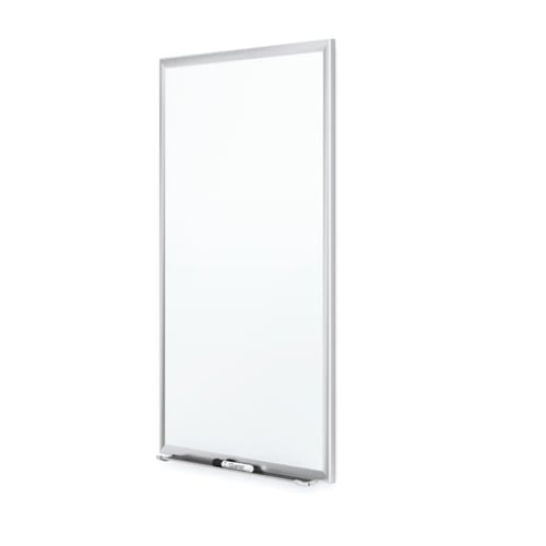 Quartet 4' x 3' Premium DuraMax Porcelain Magnetic Whiteboard with Silver Aluminum Frame - 2544