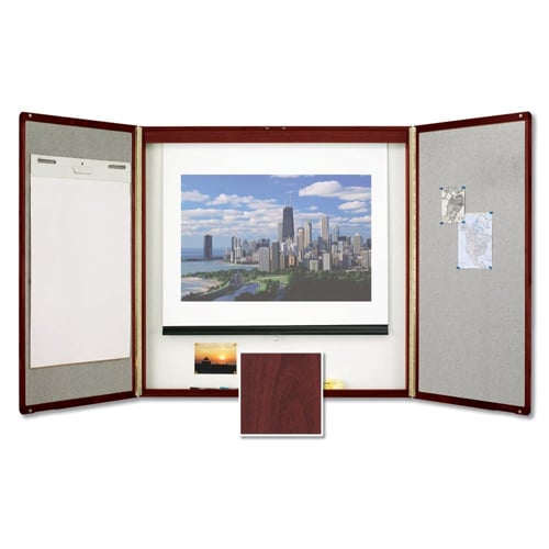 Quartet 4' x 4' Wood Veneer Conference Room Cabinet