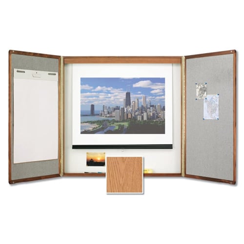 Quartet 4' x 4' Wood Veneer Conference Room Cabinet