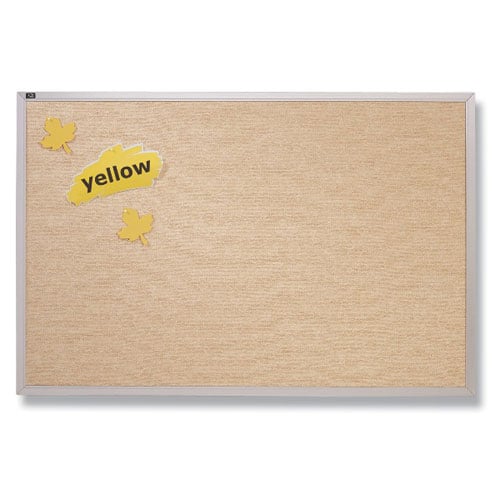 Quartet 4' x 10' Antique White Vinyl Tack Bulletin Board - VTA410W