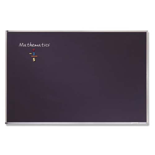 Quartet 4' x 10' Black Porcelain Classroom Chalkboard - PCA410B
