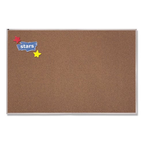 Quartet 4' x 10' Premium Color Cork Bulletin Board - PCKA410