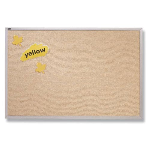 Quartet 4' x 12' Antique White Vinyl Tack Bulletin Board - VTA412W