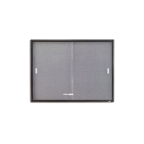 Quartet 4' x 3' Sliding Door Fabric Bulletin Board - 2364S