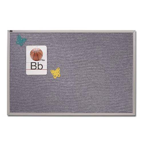 Quartet 4' x 8' Wedgewood Blue Vinyl Tack Bulletin Board - VTA408B