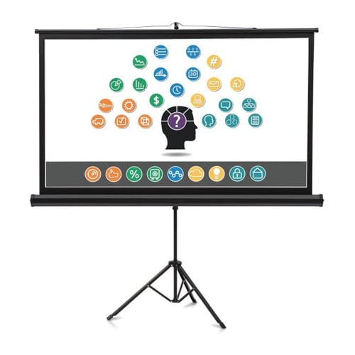 Quartet 45" x 80" Wide Format Projection Screen - Tripod Base - QRT-85567
