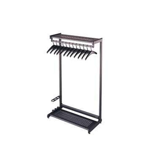 Quartet 48" Two Shelf Black Garment Rack - 20224