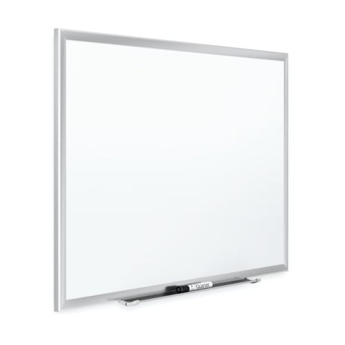 Quartet 5' x 3' Premium DuraMax Porcelain Magnetic Whiteboard with Silver Aluminum Frame - 2545