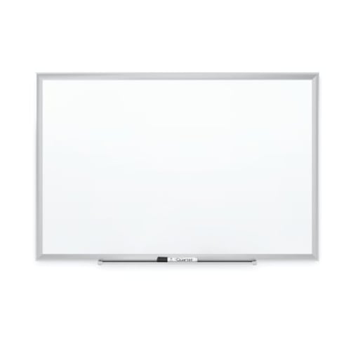 Quartet 5' x 3' Premium DuraMax Porcelain Magnetic Whiteboard with Silver Aluminum Frame - 2545