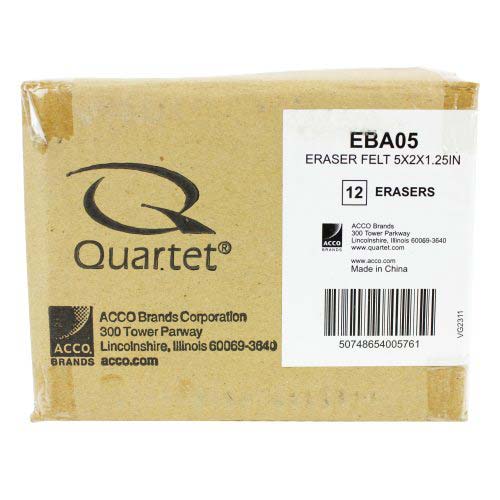 Quartet 5" x 2" x 1.25" BoardGear Felt Chalk Eraser - Clearance Sale