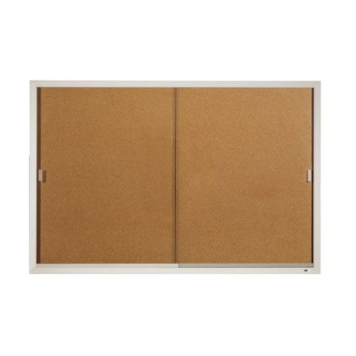 Quartet 6' x 4' Aluminum Frame Sliding Door Enclosed Board - D2405
