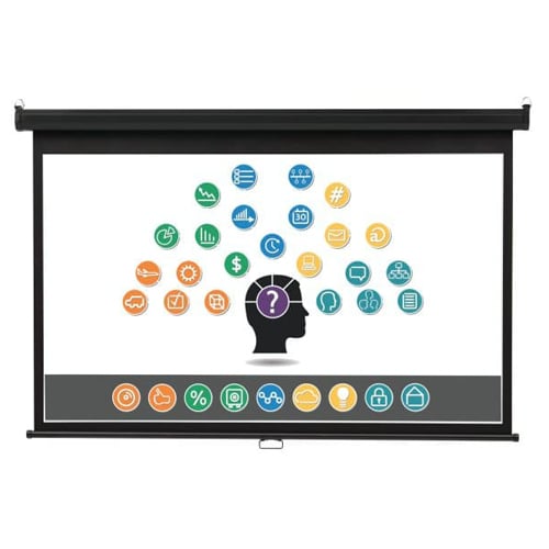 Quartet 65" x 116" Wide Format Wall Mount Projection Screen - 85573