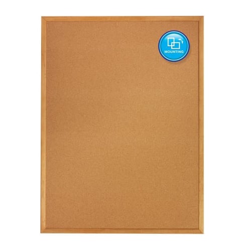 Quartet 72" x 48" Standard Cork Bulletin Board with Oak Frame - 307