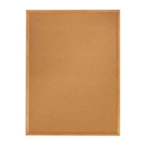 Quartet 72" x 48" Standard Cork Bulletin Board with Oak Frame - 307