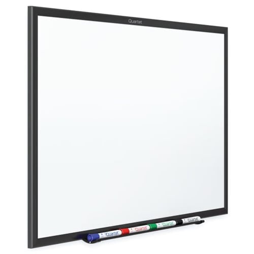 Quartet Standard Magnetic Whiteboard with Black Frame