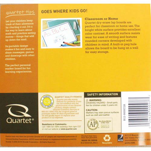 Quartet 9" x 12" Dry Erase Lined Lap Board - B12-900972A