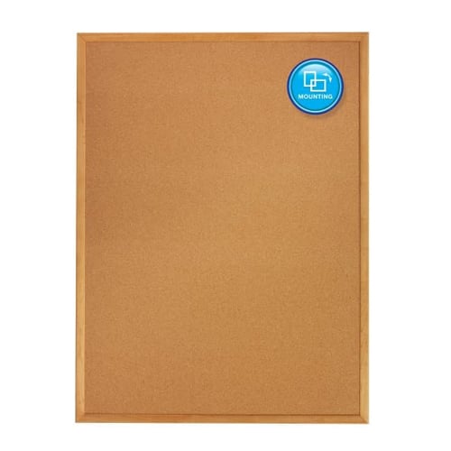Quartet 96" x 48" Standard Cork Bulletin Board with Oak Frame - 308