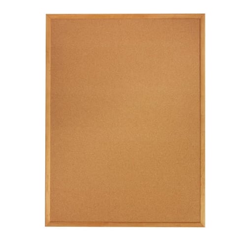 Quartet 96" x 48" Standard Cork Bulletin Board with Oak Frame - 308
