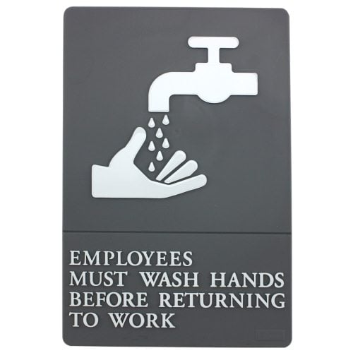 Quartet ADA Compliant Employees Must Wash Hands Sign - 01414