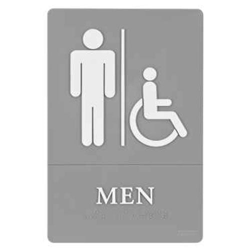 Quartet ADA Compliant Mens Accessible Restroom Sign - 01416