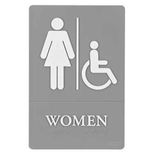 Quartet ADA Compliant Womens Accessible Restroom Sign - 01415