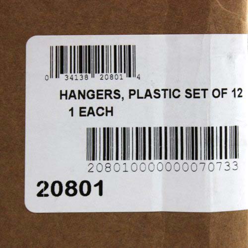 Quartet Black Plastic Hangers 12pk - 20801