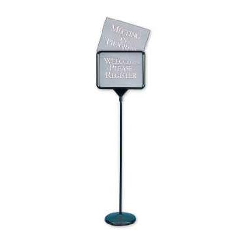 Quartet Black Signware Pedestal Sign - 3655