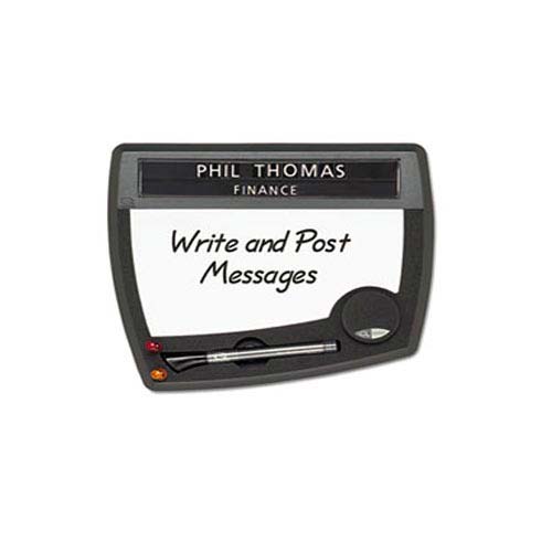 Quartet Black Tack and Write Nameplate - 25035
