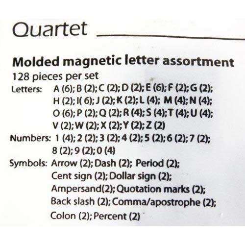 Quartet Characters for Magnetic Letter Boards