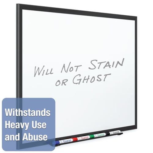 Quartet Premium DuraMax Porcelain Magnetic Whiteboard with Black Aluminum Frame