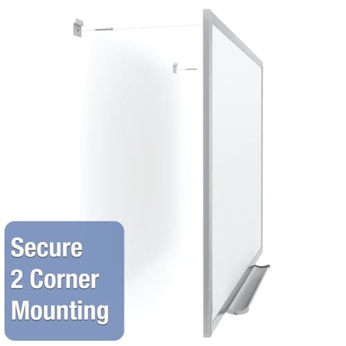 Quartet 8' x 4' Premium DuraMax Porcelain Magnetic Whiteboard with Black Aluminum Frame - 2548B