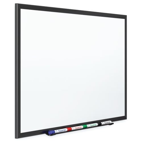 Quartet Premium DuraMax Porcelain Magnetic Whiteboard with Black Aluminum Frame
