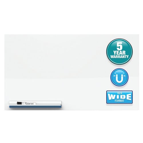 Quartet Continuum 28" x 48" Frameless Magnetic Painted Steel Whiteboard - FPS2848