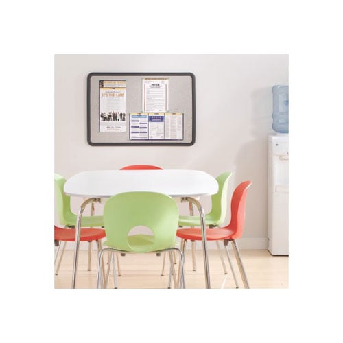 Quartet Contour 4' x 3' Granite Finish Bulletin Board - 699375