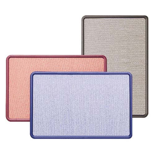 Quartet Contour Fabric 3' x 2' Graphite Frame Bulletin Board - 7693G