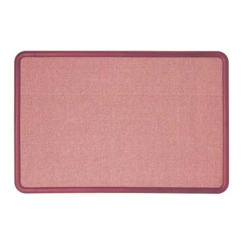 Quartet Contour Fabric 4' x 3' Burgundy Frame Bulletin Board - 7694M