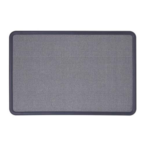 Quartet Contour Fabric 4' x 3' Navy Frame Bulletin Board - 7694BE