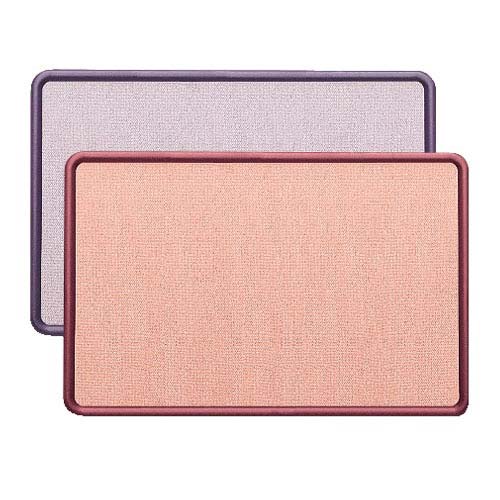 Quartet Contour Fabric 4' x 3' Navy Frame Bulletin Board - 7694BE