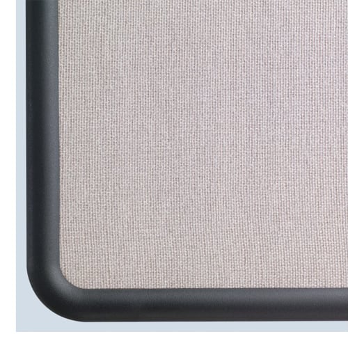 Quartet Contour Fabric 4' x 3' Navy Frame Bulletin Board - 7694BE