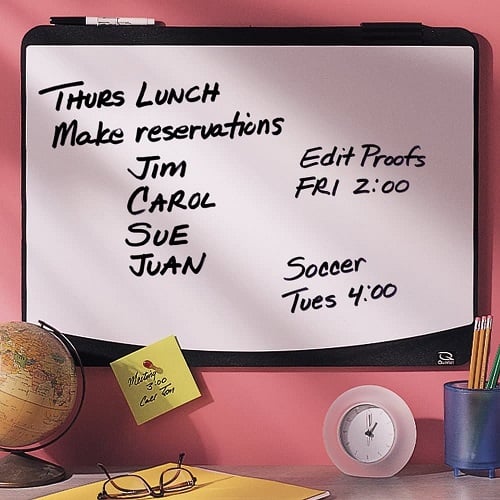 Quartet Designer Tack and Write 23.5" x 17.5" Cubicle Board - 06355BK