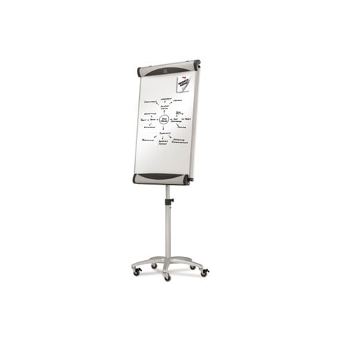 Quartet Euro Premium Mobile 27" x 41" Magnetic Porcelain Whiteboard/Flipchart Easel - EU2000TE