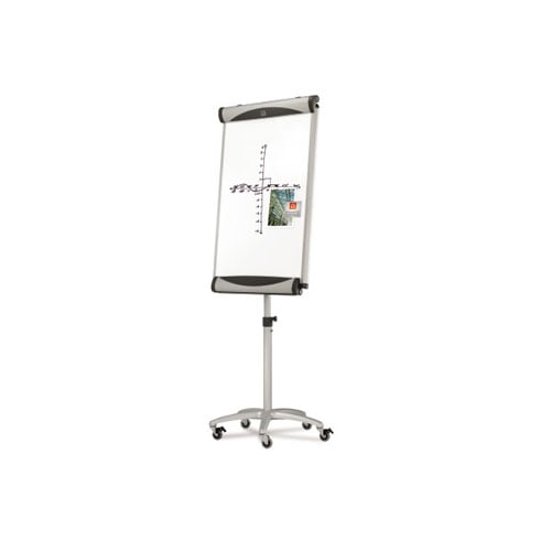 Quartet Euro Premium Mobile 27" x 41" Magnetic Porcelain Whiteboard/Flipchart Easel - EU2000TE