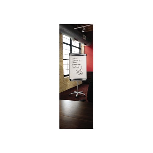 Quartet Euro Premium Mobile 27" x 41" Magnetic Porcelain Whiteboard/Flipchart Easel - EU2000TE