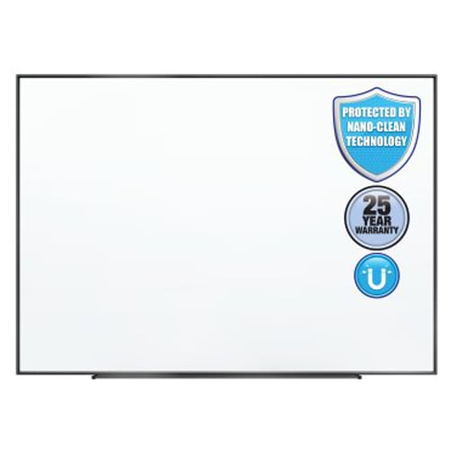 Quartet Fusion Nano-Clean 3' x 2' Magnetic Whiteboard with Black Aluminum Frame - NA3624FB